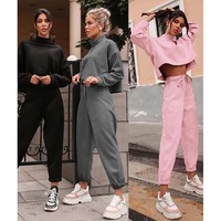 Commercio All'ingrosso di Trasporto libero di Compressione Crop Top A Maniche Lunghe Abbigliamento Casual Per Le Donne