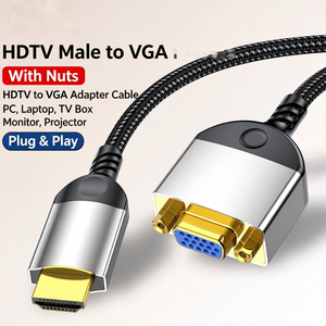 Кабель-адаптер 1080P HDTV-<span class=keywords><strong>VGA</strong></span> с фиксирующими винтами, видеокабель HDTV (штекер) - <span class=keywords><strong>VGA</strong></span> (штекер) для ПК, ноутбука, проектора, телевизора, ТВ-приставки - Product Image 4
