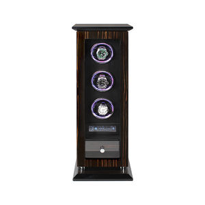 Vente chaude 3 Grilles En Bois De Noyer Automatique <span class=keywords><strong>Montre</strong></span>-Bracelet Remontoir Coffre-fort Pour Loup <span class=keywords><strong>Montre</strong></span> Remontoir Boîte Automatique - Product Image 2
