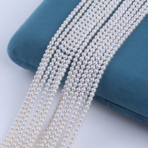 Perles de riz d'eau douce naturelles Zhuji 3-4 mm, petites perles blanches en vrac pour bracelet et collier DIY, forme de riz - Product Image 4