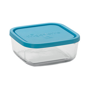 Frigoverre Square Glass Airtight <b>Container</b> 19 × 19 × 8 h cm, with Airtight Lid - Product Image 1