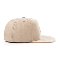 Topi Snapback 6 Panel tepi datar tidak terstruktur Logo bordir kustom Suede kualitas tinggi Natal