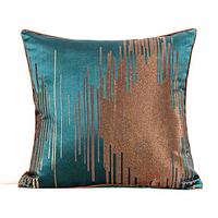 Housse de coussin carrée de luxe personnalisée en jacquard rayé, motifs animaux de dessin animé, plantes, feuilles géométriques, écologique, pour la maison et l'hôtel