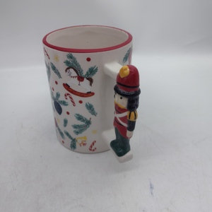 El boyalı noel fındıkkıran istiflenebilir seramik kahve kupalar kolu su bira çay süt hediyeler özelleştirilebilir Logo toptan - Product Image 2