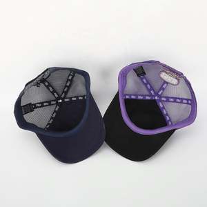 Wholesale Custom Embroidery Logo 5 Panel Hat Mesh <b>Black</b> Trucker <b>Cap</b> High Quality BSCI Oem <b>Mens</b> Woven Patch Cotton Sports Gorras - Product Image 6