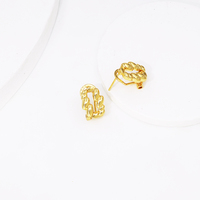 Bijoux de Dubaï pour femmes en gros, ensemble collier plaqué or 18 carats, design minimaliste, boucles d'oreilles, bracelet et bague, ensemble 4 pièces