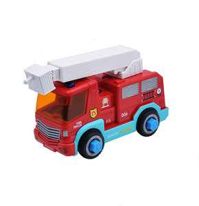 Jouets éducatifs, véhicule d'assemblage, <span class=keywords><strong>camion</strong></span> <span class=keywords><strong>de</strong></span> pompiers avec lumières et sons intégrés et perceuse pour enfants - Product Image 3