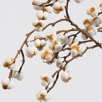 Kunstmatige vruchten Sapium Sebiferum kleine Ginkgo takje gedroogde kunstbloem witte Coix zaadvrucht voor buitengebruik op festivals