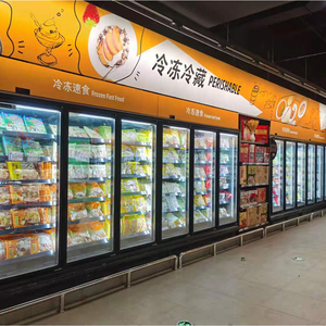 Congélateurs verticaux à porte vitrée, armoires réfrigérées pour la présentation d'aliments surgelés, équipement de réfrigération pour supermarchés - Product Image 3