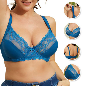 Sujetador de Encaje Sexy de Alta Calidad para Mujer, Talla Grande, con Aros, Push-Up, Bordado, Tirantes Ajustables, Lencería - Product Image 2