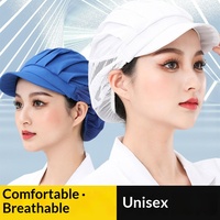 Gorro de Chef Transpirable de Poliéster Twill para Catering, Plantas de Procesamiento de Alimentos y Talleres - Unisex, Protege el Cabello de los Humos de la Cocina