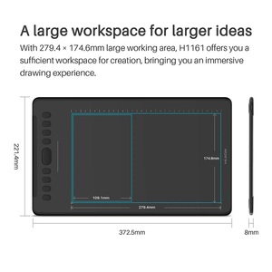 Tablette graphique Huion H1161 11 pouces, autres accessoires informatiques, support pour téléphone portable, stylet numérique sans batterie - Product Image 4