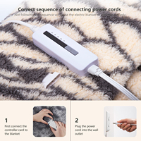 Nouvelle couverture chauffante électrique 50x60 pouces, chauffe rapidement, en sherpa tricoté, portable, pliable, lavable en machine pour l'hiver