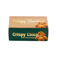 Boîte pliable personnalisée KFC pour poulet, riz et frites, idéale pour le déjeuner, les burgers, les morceaux de poulet, le shawarma et la sauce
