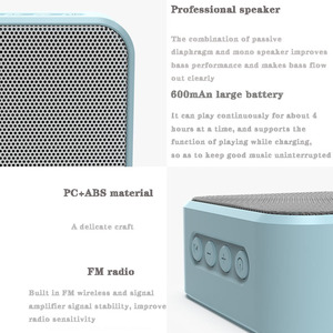 <span class=keywords><strong>A70</strong></span> Mini Altavoz Bluetooth inalámbrico USB 5V, tarjeta, Radio con LED indicador de estado con cordón ordenador portátil Subwoofer de sonido - Product Image 4