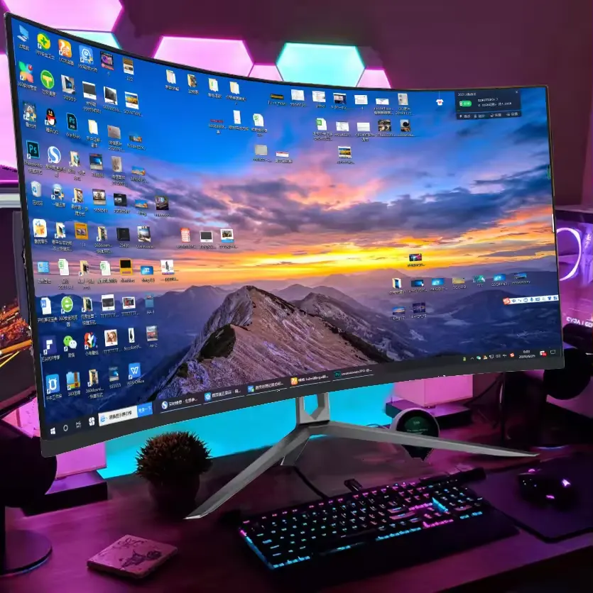 144Hz Máy tính để bàn LED màn hình 24 inch 1K 2K chơi game 1080P 144Hz cong màn hình phẳng chơi game màn hình