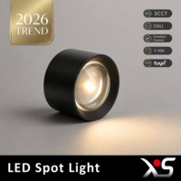 Spot LED Moderne en Aluminium 7W/12W/15W à Montage en Surface, Lentille Convexe, Dimmable, GU10