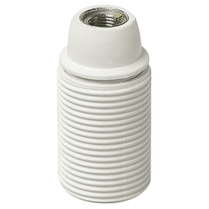 Portalampada E14 M10x1 con filettatura bianca, lunghezza 2,8 cm, altezza 3,6 cm - Product Image 1