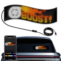 Pantalla LED Flexible para Coche con Diseño de Ojo de Diablo, Letrero de Mensajes Desplazables P2.5, Pantalla Flexible Animada DIY para Vehículos y Tiendas