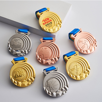 Médaille de boxe en or gravée sur mesure avec logo en gros