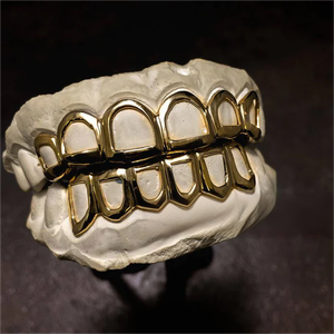 Framed Gold S925 <b>Silver</b> Open Face Grillz - Product Image 3