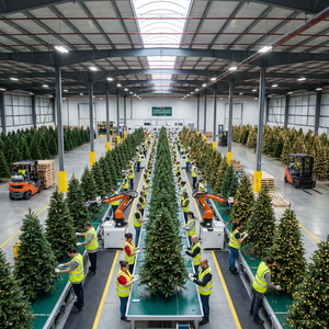 <span class=keywords><strong>Sapin</strong></span> de Noël pré-éclairé en PE de qualité supérieure, 7,5 à 12 pieds, réaliste, toucher naturel, articulé, 3000 lumières <span class=keywords><strong>LED</strong></span>, personnalisable, livraison directe - Product Image 3