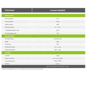 93% DOD <span class=keywords><strong>Growatt</strong></span> <span class=keywords><strong>GBLI6532</strong></span> Batería de iones de litio 51,2 V 104Ah 6kWh Almacenamiento de energía solar montado en la pared 10 años de garantía IP65 - Product Image 4