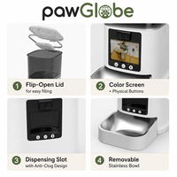 Distributeur automatique intelligent pour animaux de compagnie avec écran, caméra à distance, minuterie, appel vocal pour chats et chiens, double alimentation