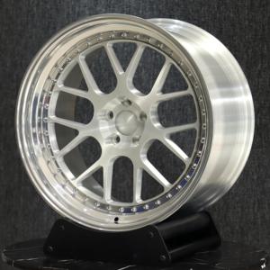 Cerchi in Lega Forgiati HTOR 20x8.5 21x8.5 Pollici 5x114.3 a Due Pezzi, Cerchioni Auto a Profilo Ribassato, <span class=keywords><strong>Argento</strong></span> Spazzolato per MK4 RX7 350Z G37 IS250 Q60 Genesis - Product Image 2