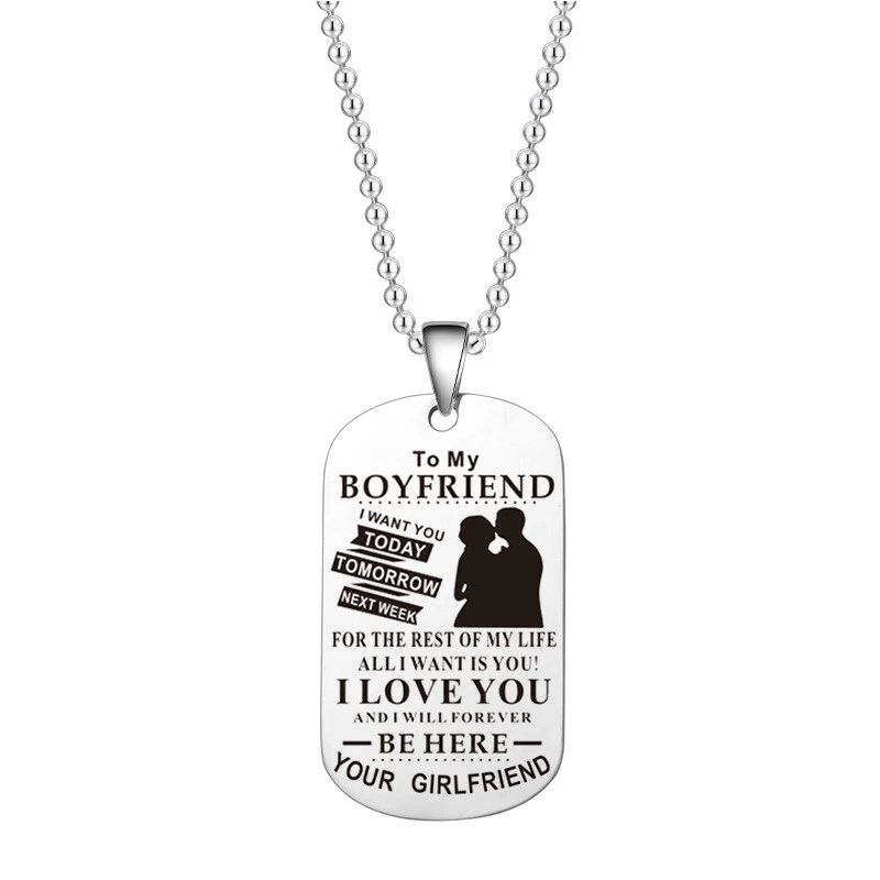 Stainless Steel to My Husband Wife Girlfriend Boyfriend Pendant