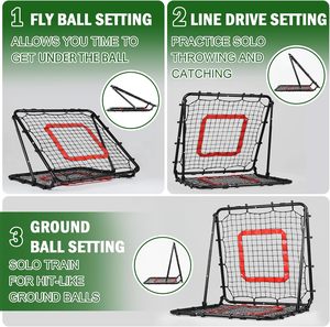 Red de Rebote para Béisbol y Sóftbol, Red de Rebote para Voleibol, Red de Entrenamiento Multideportivo, Pantalla de Rebote de Nailon de 33.5x33.5 pulgadas - Product Image 5