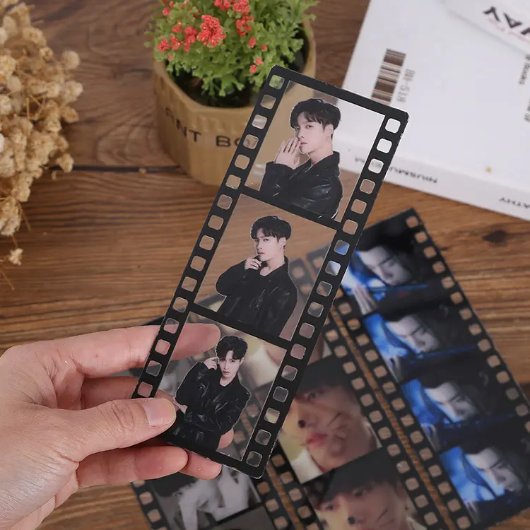 kpop supplier New custom Printing Transparent kpop film strip Plastic Photo Cards and book mark