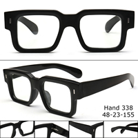 Monture de lunettes haut de gamme en corne de buffle véritable, faite à la main, couleur unie, pour hommes et femmes, noire, logo personnalisable