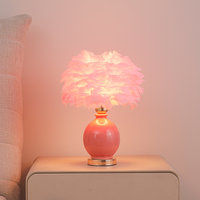 Lámpara de Mesa Swan, Moderna, para Decoración de Dormitorio, Luz de Noche, Adorno de Lujo, Romántica, Cálida, LED, AC