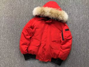 Chaqueta de Invierno, Chaqueta de Plumón con Chip NFC <span class=keywords><strong>Goose</strong></span> Home 01, Chaqueta Bomber con Cuello de Piel de Lobo, Chaqueta Corta de Plumón - Product Image 4