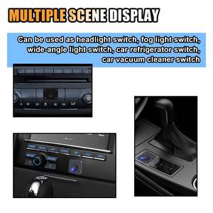 Interruptor basculante de montaje en superficie 1 <span class=keywords><strong>Gang</strong></span>, 12V 3P SPST <span class=keywords><strong>ON</strong></span>-OFF LED Rocker Toggle Switch Panel de control para Marine Boat Car Truck ATV RV - Product Image 3