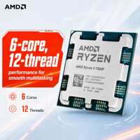 Prosesor Chip 7500F 6-Core 12-Thread 32MB L3 Cache PCIe 5.0 OEM Tray Bulk Supply Siap Kirim Soket AM5 CPU Tersedia