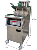 Friteuse à poulet professionnelle KFC à gaz/électrique, 1/2 réservoir, ouverte, avec filtre à huile – Offre Spéciale