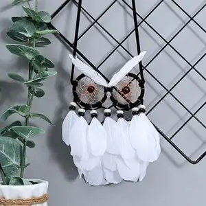 handwoven wall hanging home decorative dream catcher feather dreamcatcher wholesale owl tattoo diy atrapasuenos attrape reve