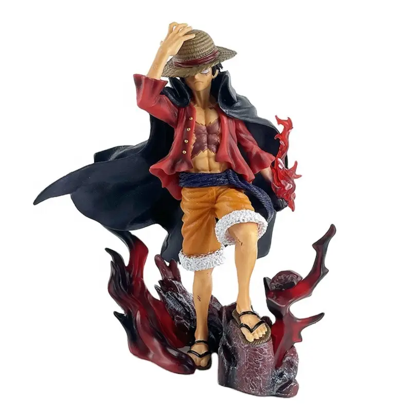 Estatueta de anime de uma peça de alta qualidade tipo cabeça substituível Luffy modelo de figuras de ação