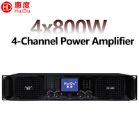 Amplificateur de puissance numérique professionnel HD-A480 4 canaux Classe D 4x2400W 8ohm en pont 9120W PFC pour scène et sonorisation Line Array