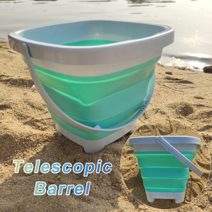 1 pezzo secchio pieghevole colorato barile pieghevole per esterno <span class=keywords><strong>spiaggia</strong></span> & sabbia giocattoli divertenti per i bambini - Product Image 1