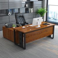 Bureau de direction : Bureau moderne et simple pour manager, ensemble table et chaise pour bureau de directeur/PDG