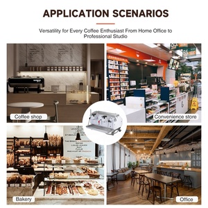 Cafetera Comercial de Alta Eficiencia para el Hogar, de Doble Caldera y 9 Bares, Máquina de Espresso Semiautomática de Dos Grupos - Product Image 2