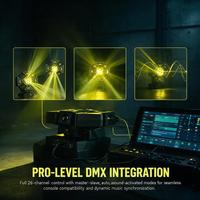 Mini Cabeza Móvil de Cuatro Brazos con Luz LED RGBW de 120W, Láser de Escenario para KTV, Bares, Bodas, Fiestas, DMX512, Fiestas Familiares