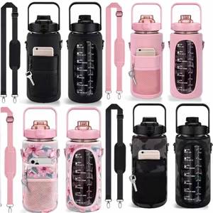 Full Custom Logo Promotional <b>Plastic</b> 500 Ml 1000Ml 2000Ml Durable Mixing Cup Gym <b>Drinking</b> Water Bottle With Measurements - Product Image 1