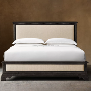 <span class=keywords><strong>Lit</strong></span> Mayfair Grand Frame en tissu, bois massif chêne, capitonné avec tête de <span class=keywords><strong>lit</strong></span> en colonne romaine sculptée à la main - Product Image 5