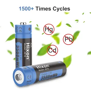 AA baterias recarregáveis de lítio 1.5V 3500mWh 4PCS Pack
