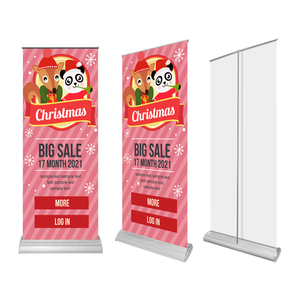 Stand Display Gulung Portabel dengan Alas Lebar, Rangka Aluminium, Spanduk Cetak Modis untuk Iklan Kosmetik, Pameran, dan Promosi - Product Image 2