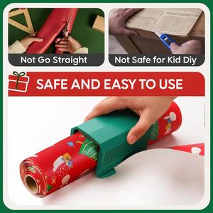 Juego de Herramientas Cortadoras Deslizantes para Envolver Regalos, Cortadores de Rollos de Papel para Manualidades, Regalos de Cumpleaños, Rollos de Papel para Envolver - Product Image 3